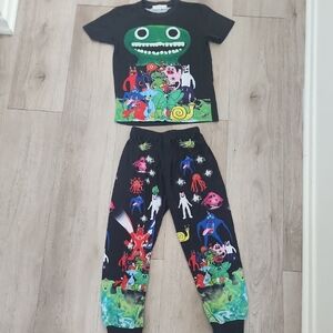 Lowillar Black and Green Creepy PJ Set